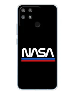 Чехол для Realme NARZO 80 Lite 4G с картинкой «NASA — классика Red Blue»