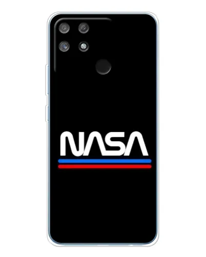 Чехол для Realme NARZO 80 Lite 4G с картинкой «NASA — классика Red Blue»