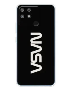 Чехол для Realme NARZO 80 Lite 4G с картинкой «NASA — вертикальный логотип»