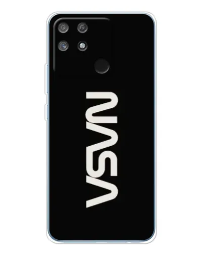 Чехол для Realme NARZO 80 Lite 4G с картинкой «NASA — вертикальный логотип»