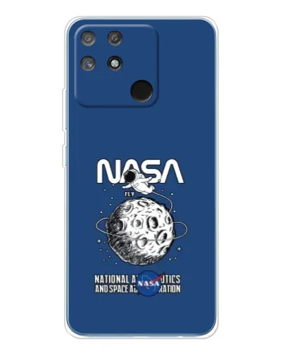 Чехол для Realme NARZO 80 Lite 4G с картинкой «NASA — лунная миссия»