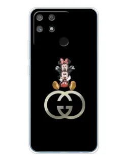Чехол для Realme NARZO 80 Lite 4G с картинкой «Минни Маус на лого»