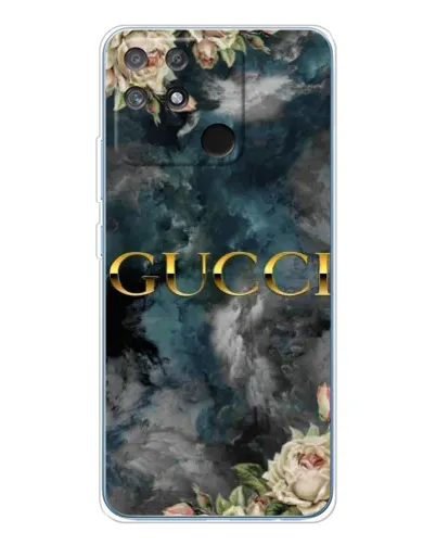 Чехол для Realme NARZO 80 Lite 4G с картинкой «Абстрактные цветы Gucci»