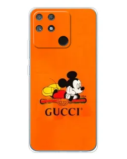 Чехол для Realme NARZO 80 Lite 4G с картинкой «Микки Маус Gucci — оранж»