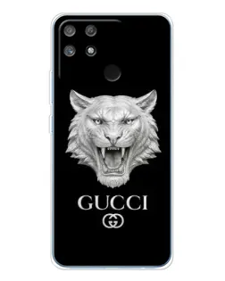 Чехол для Realme NARZO 80 Lite 4G с картинкой «Gucci — серебряный лев»