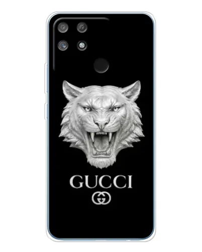 Чехол для Realme NARZO 80 Lite 4G с картинкой «Gucci — серебряный лев» Чехол для Realme NARZO 80 Lite 4G с картинкой «Gucci — серебряный лев»