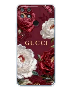 Чехол для Realme NARZO 80 Lite 4G с картинкой «Gucci — бордовые розы»