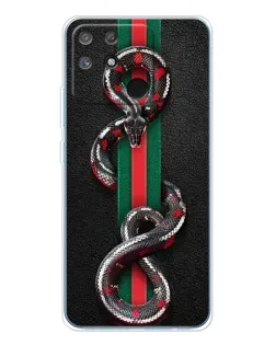 Чехол для Realme NARZO 80 Lite 4G с картинкой «Gucci — змея на полосе»