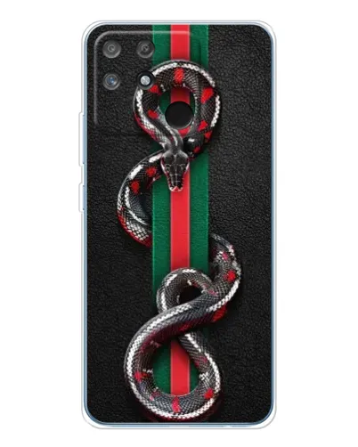 Чехол для Realme NARZO 80 Lite 4G с картинкой «Gucci — змея на полосе» Чехол для Realme NARZO 80 Lite 4G с картинкой «Gucci — змея на полосе»