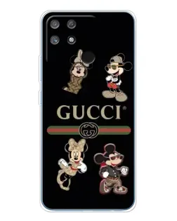 Чехол для Realme NARZO 80 Lite 4G с картинкой «Gucci — герои Disney и монограмма»