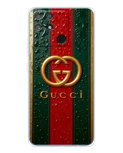 Чехол для Realme NARZO 80 Lite 4G с картинкой «Gucci — фирменная полоса и золото» Чехол для Realme NARZO 80 Lite 4G с картинкой «Gucci — фирменная полоса и золото»