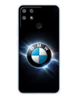 Чехол для Realme NARZO 80 Lite 4G с картинкой «BMW — неоновое сияние»