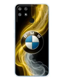 Чехол для Realme NARZO 80 Lite 4G с картинкой «Золотистый дым BMW»