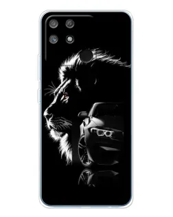 Чехол для Realme NARZO 80 Lite 4G с картинкой «BMW и лев»