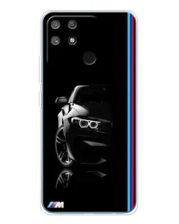 Чехол для Realme NARZO 80 Lite 4G с картинкой «Силуэт BMW в темноте»
