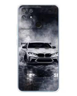 Чехол для Realme NARZO 80 Lite 4G с картинкой «BMW сквозь туман»