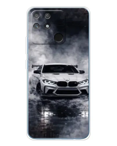 Чехол для Realme NARZO 80 Lite 4G с картинкой «BMW сквозь туман»
