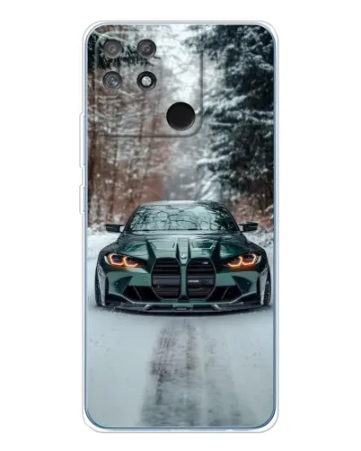 Чехол для Realme NARZO 80 Lite 4G с картинкой «BMW в зимнем лесу»
