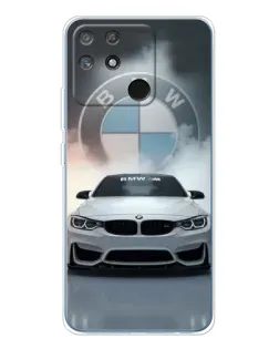 Чехол для Realme NARZO 80 Lite 4G с картинкой «BMW в белом дыму»