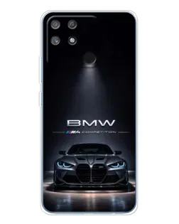 Чехол для Realme NARZO 80 Lite 4G с картинкой «BMW сквозь ночной город»