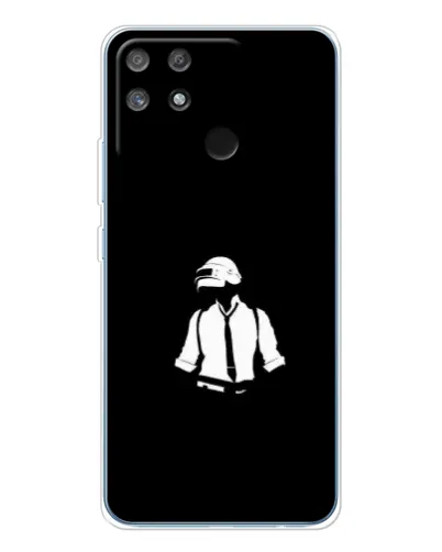 Чехол для Realme NARZO 80 Lite 4G с картинкой «PUBG — белый шлем»