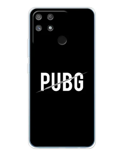 Чехол для Realme NARZO 80 Lite 4G с картинкой «PUBG — белый логотип»