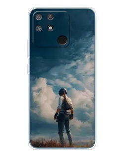 Чехол для Realme NARZO 80 Lite 4G с картинкой «Герой PUBG на скале»