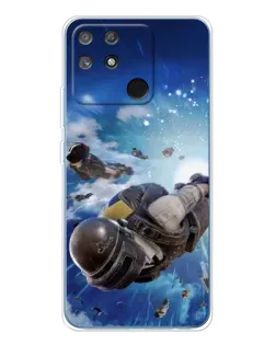 Чехол для Realme NARZO 80 Lite 4G с картинкой «Десант PUBG — прыжок»