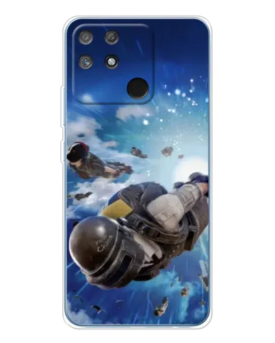 Чехол для Realme NARZO 80 Lite 4G с картинкой «Десант PUBG — прыжок»