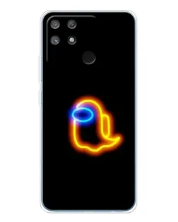 Чохол для Realme NARZO 80 Lite 4G з картинкою «Among Us неонове сяйво»