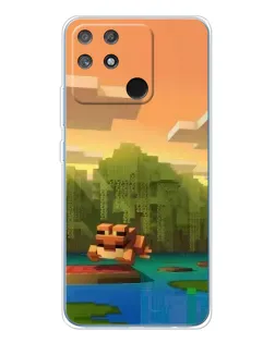 Чохол для Realme NARZO 80 Lite 4G з картинкою «Майнкрафт захід сонця»