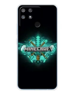 Чохол для Realme NARZO 80 Lite 4G з картинкою «Minecraft Diamond лого»
