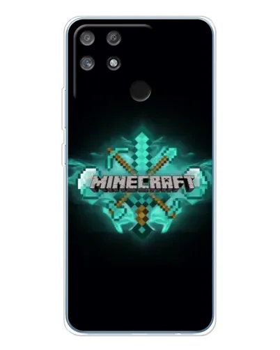 Чохол для Realme NARZO 80 Lite 4G з картинкою «Minecraft Diamond лого»
