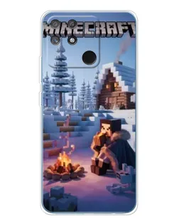 Чохол для Realme NARZO 80 Lite 4G з картинкою «Зимовий Minecraft»