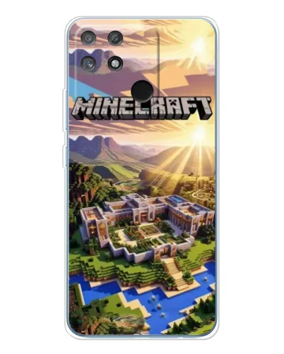 Чохол для Realme NARZO 80 Lite 4G з картинкою «Minecraft панорама»