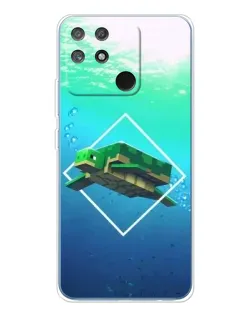 Чехол для Realme NARZO 80 Lite 4G с картинкой «Черепаха Minecraft»
