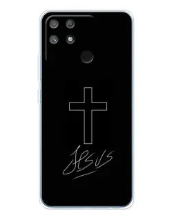 Чохол для Realme NARZO 80 Lite 4G з картинкою «Графічний хрест Jesus»