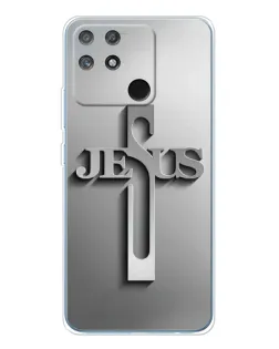 Чохол для Realme NARZO 80 Lite 4G з картинкою «Металевий хрест Jesus»