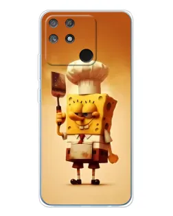 Чехол для Realme NARZO 80 Lite 4G с картинкой «Губка Боб повар»