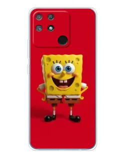Чехол для Realme NARZO 80 Lite 4G с картинкой «Спанч Боб на красном»