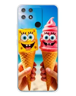 Чехол для Realme NARZO 80 Lite 4G с картинкой «Спанч Боб мороженое»