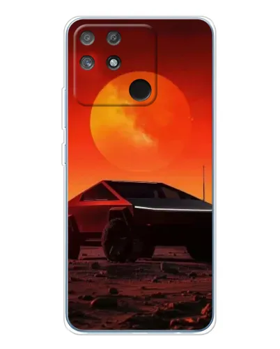 Чехол для Realme NARZO 80 Lite 4G с картинкой «Cybertruck на Марсе»