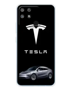Чехол для Realme NARZO 80 Lite 4G с картинкой «Tesla Model Y»
