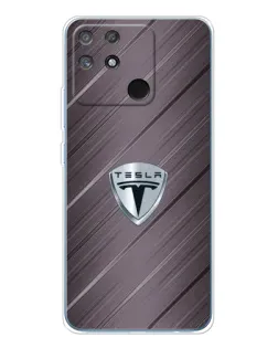 Чехол для Realme NARZO 80 Lite 4G с картинкой «Металлическая текстура Tesla»