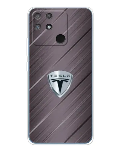 Чехол для Realme NARZO 80 Lite 4G с картинкой «Металлическая текстура Tesla»