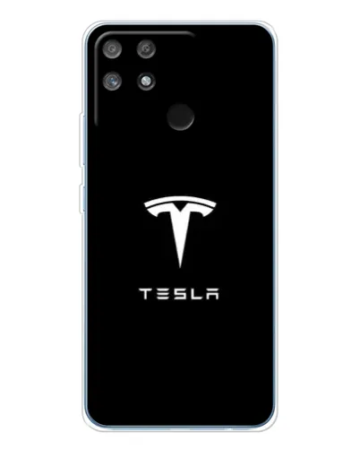 Чехол для Realme NARZO 80 Lite 4G с картинкой «Tesla White Logo»