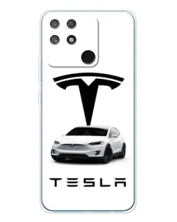 Чехол для Realme NARZO 80 Lite 4G с картинкой «Tesla White Style»