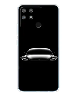 Чехол для Realme NARZO 80 Lite 4G с картинкой «Фары Tesla Night»