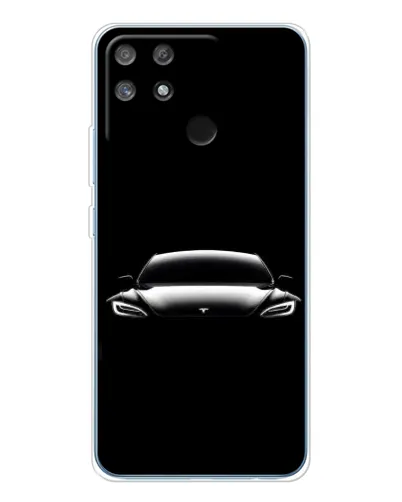 Чехол для Realme NARZO 80 Lite 4G с картинкой «Фары Tesla Night»