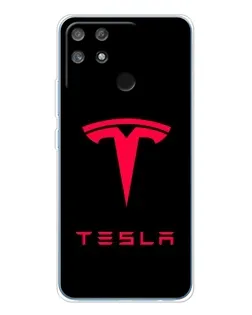 Чехол для Realme NARZO 80 Lite 4G с картинкой «Tesla Red Logo»